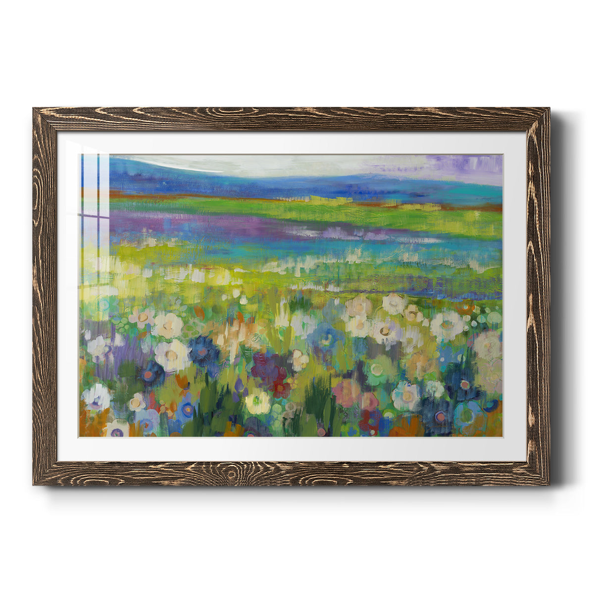 Flowerfields-Premium Framed Print - Ready to Hang