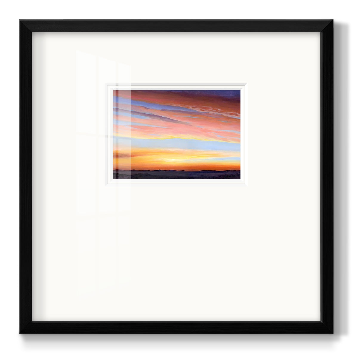 Ignited Dusk III - Double Matboard Framed Print