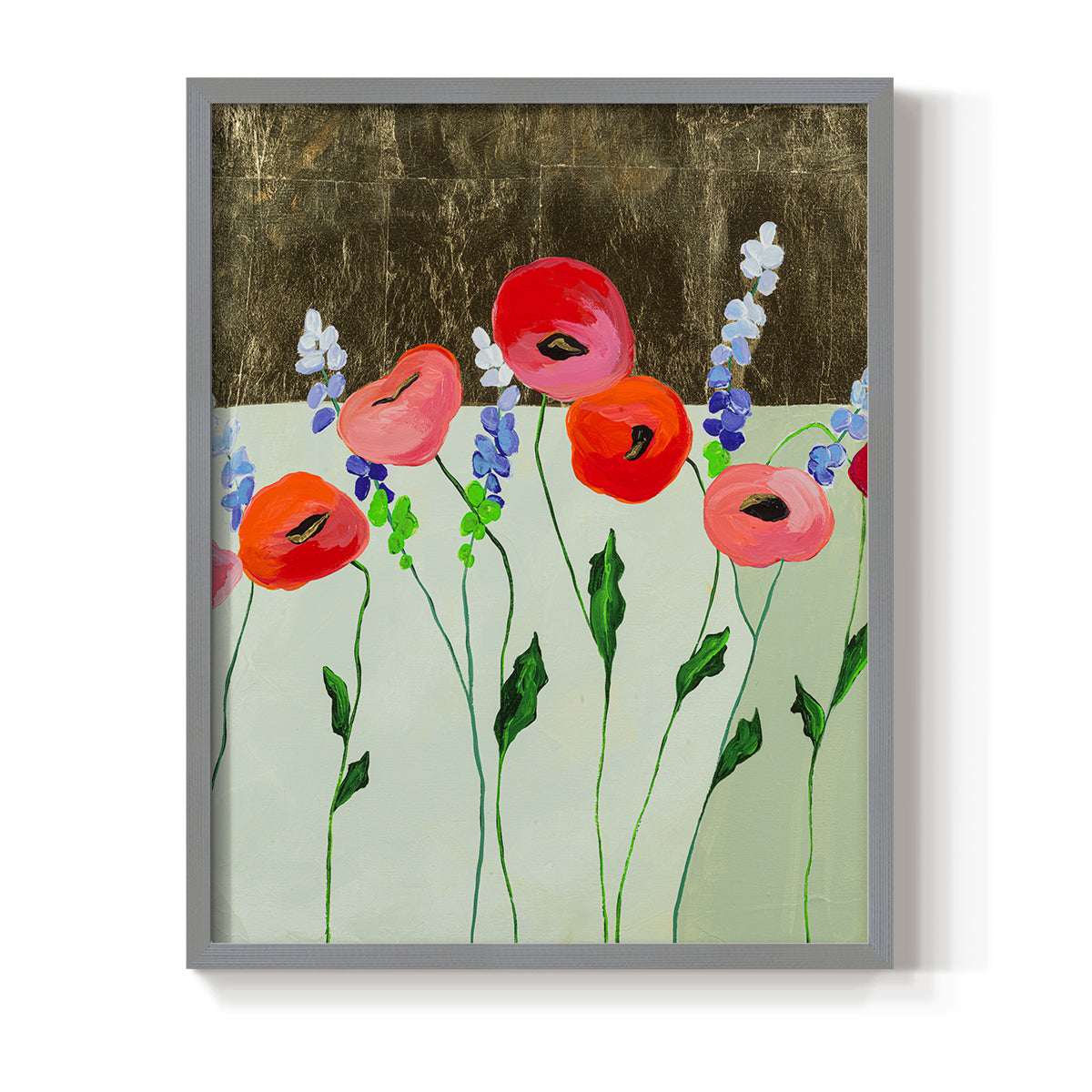 Poppy Party - Restickable Framed Art Print