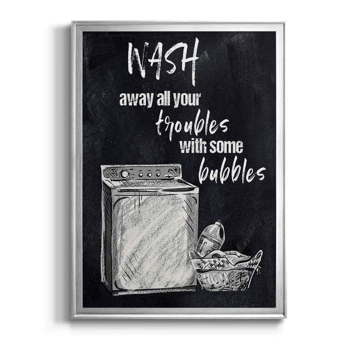 Wash Away Your Troubles - Modern Framed Canvas Print