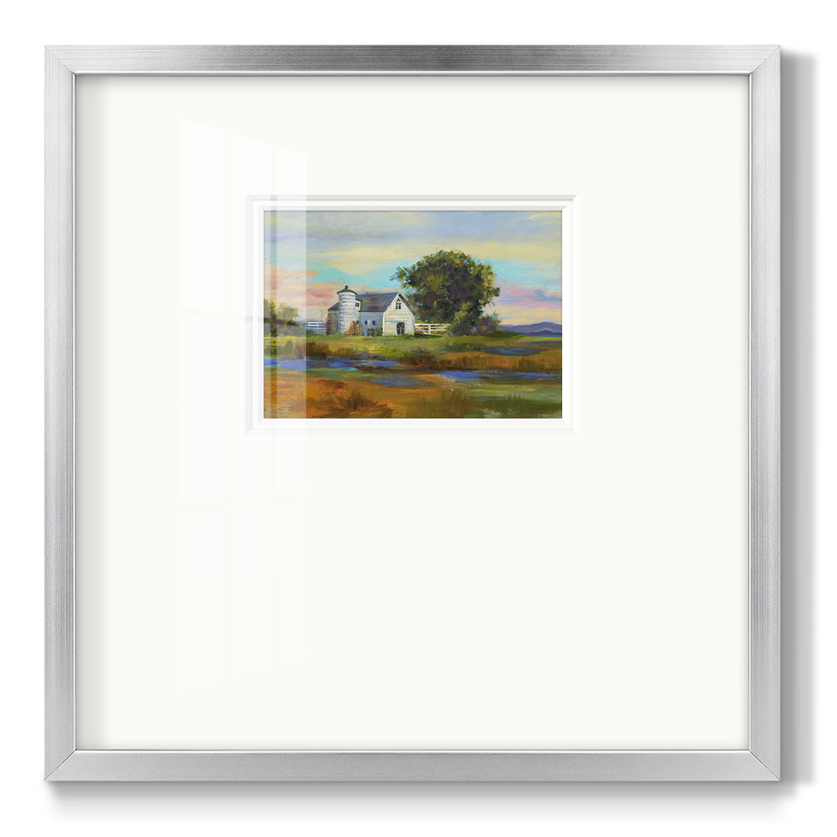 Down by the Barn - Double Matboard Framed Print