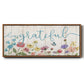 Grateful Sentiment Spring Wildflower Garden - Floater Framed Canvas Print