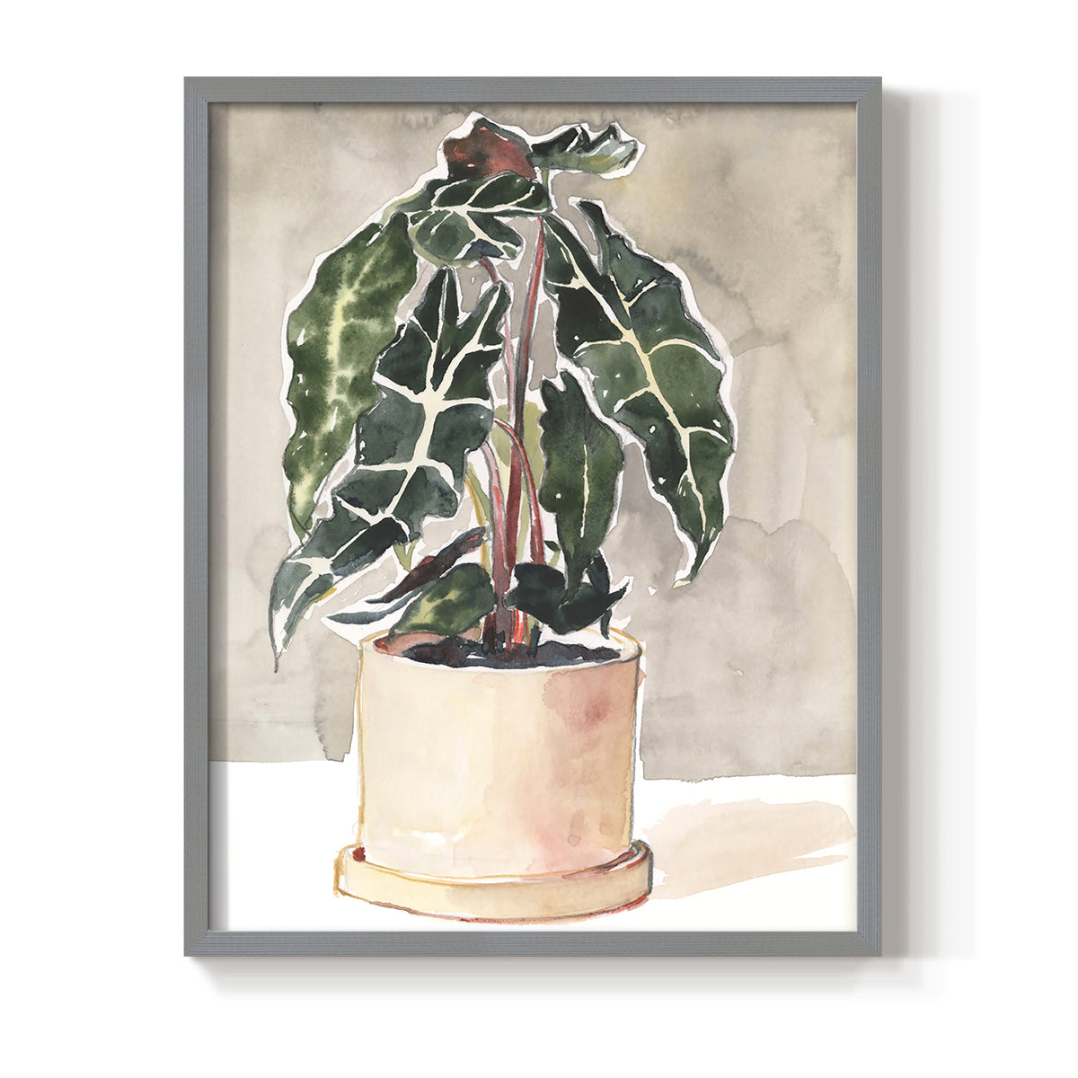 Potted Houseplant I - Restickable Framed Art Print