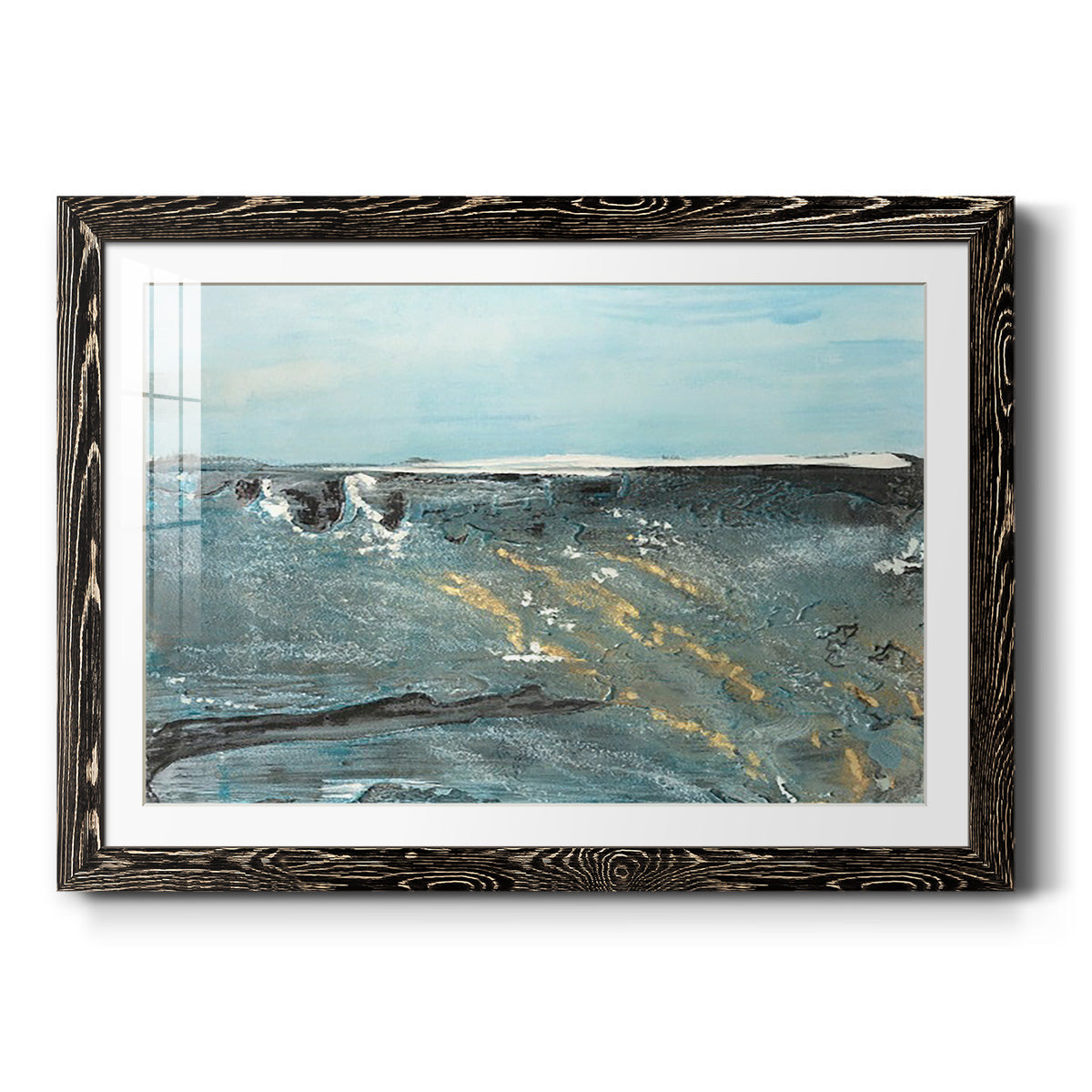Flow of Love in Ocean II - Barnwood Framed Art Print