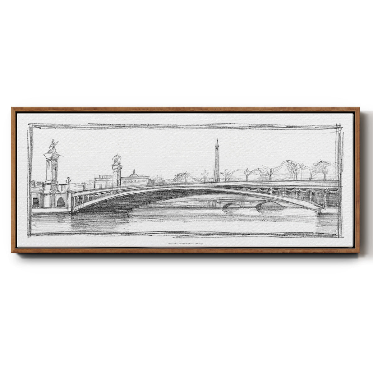 Pont Alexandre III - Floater Framed Canvas Print
