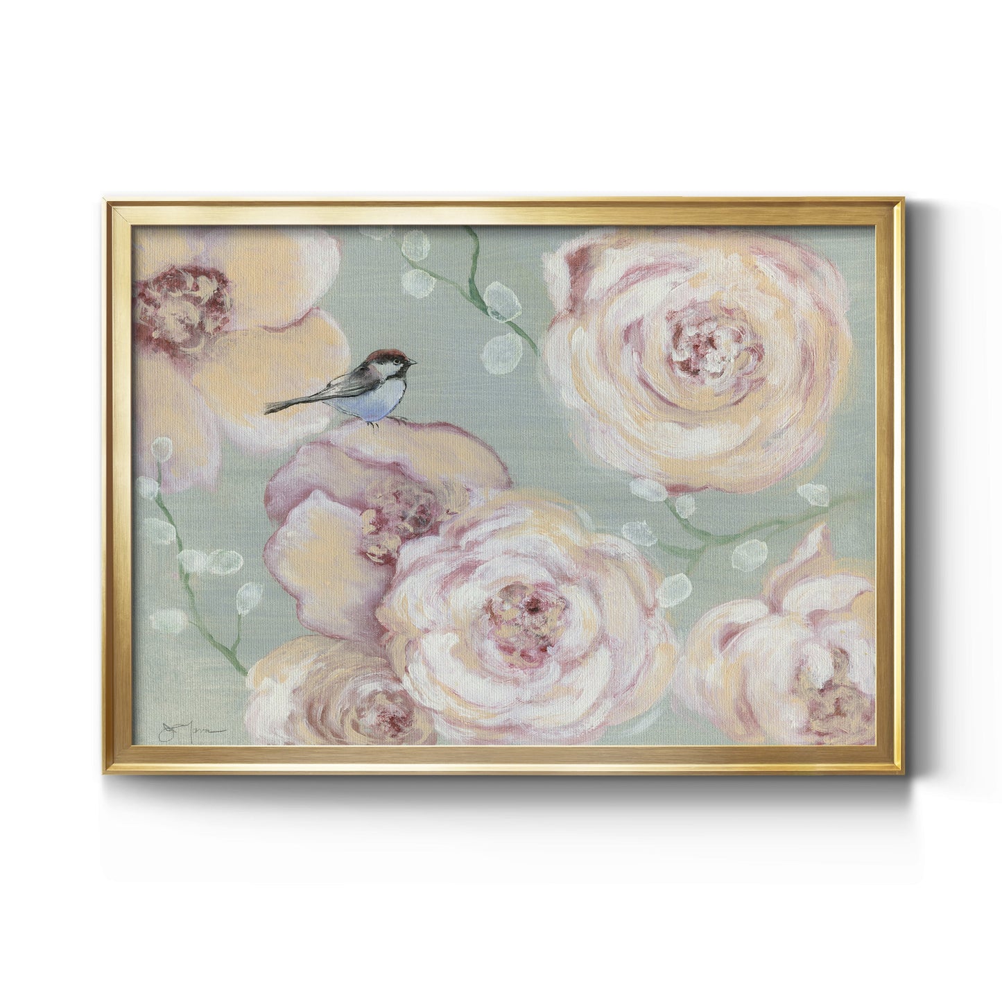 Blush Melody - Modern Framed Canvas Print