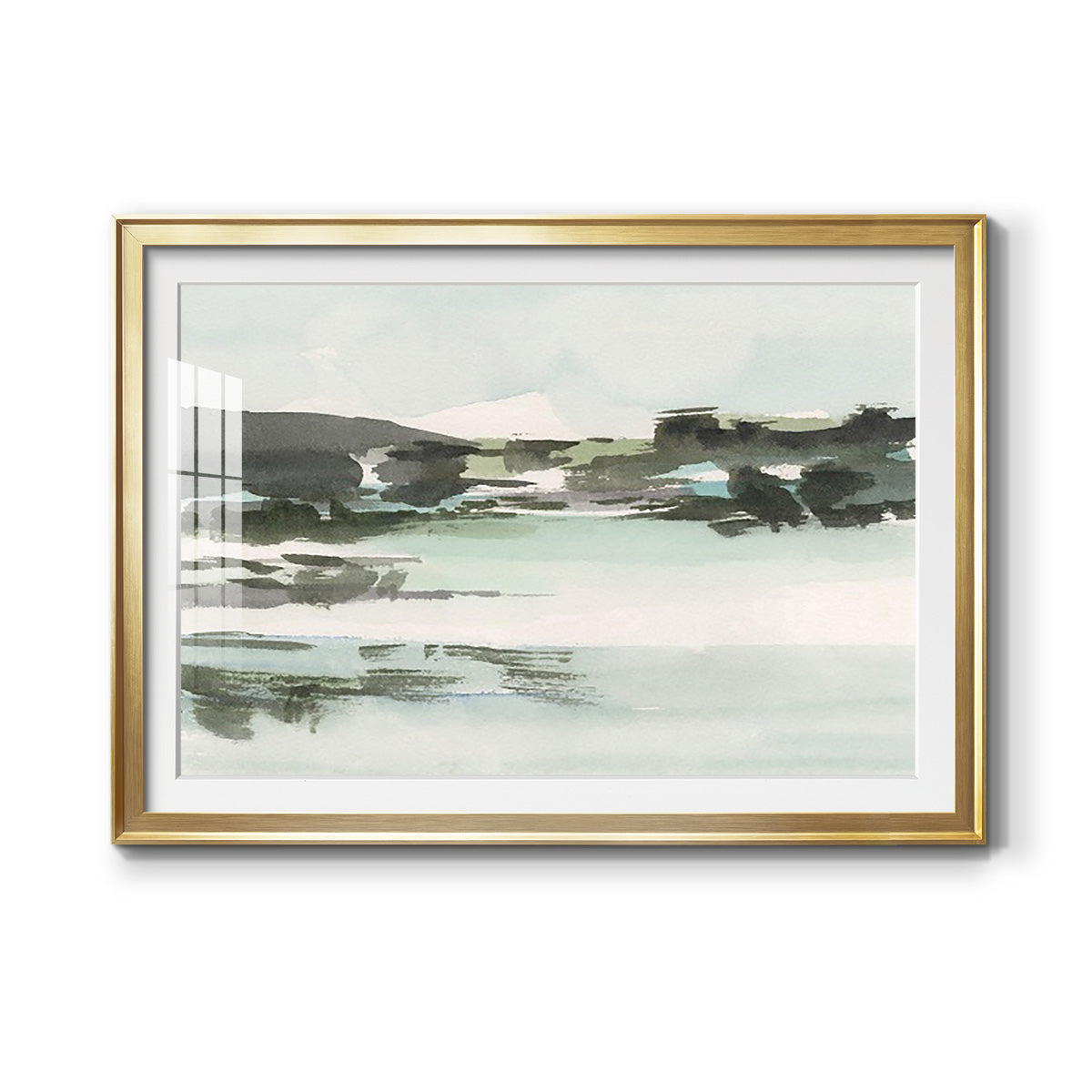 Turquoise Marsh II - Modern Framed Art Print