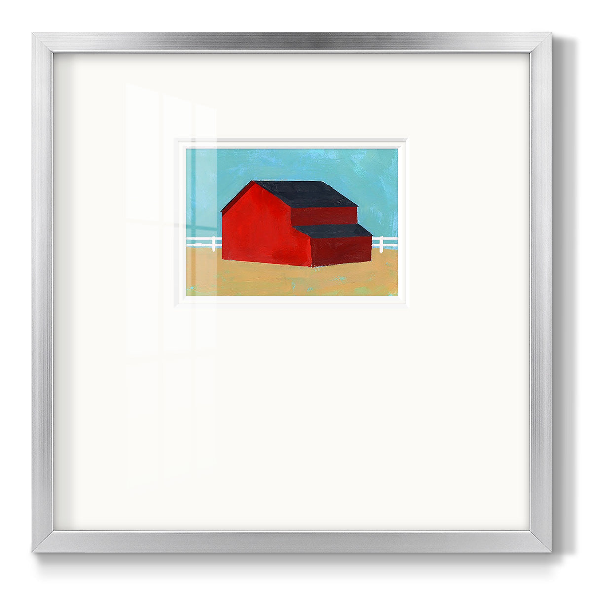 Big Red One II - Double Matboard Framed Print