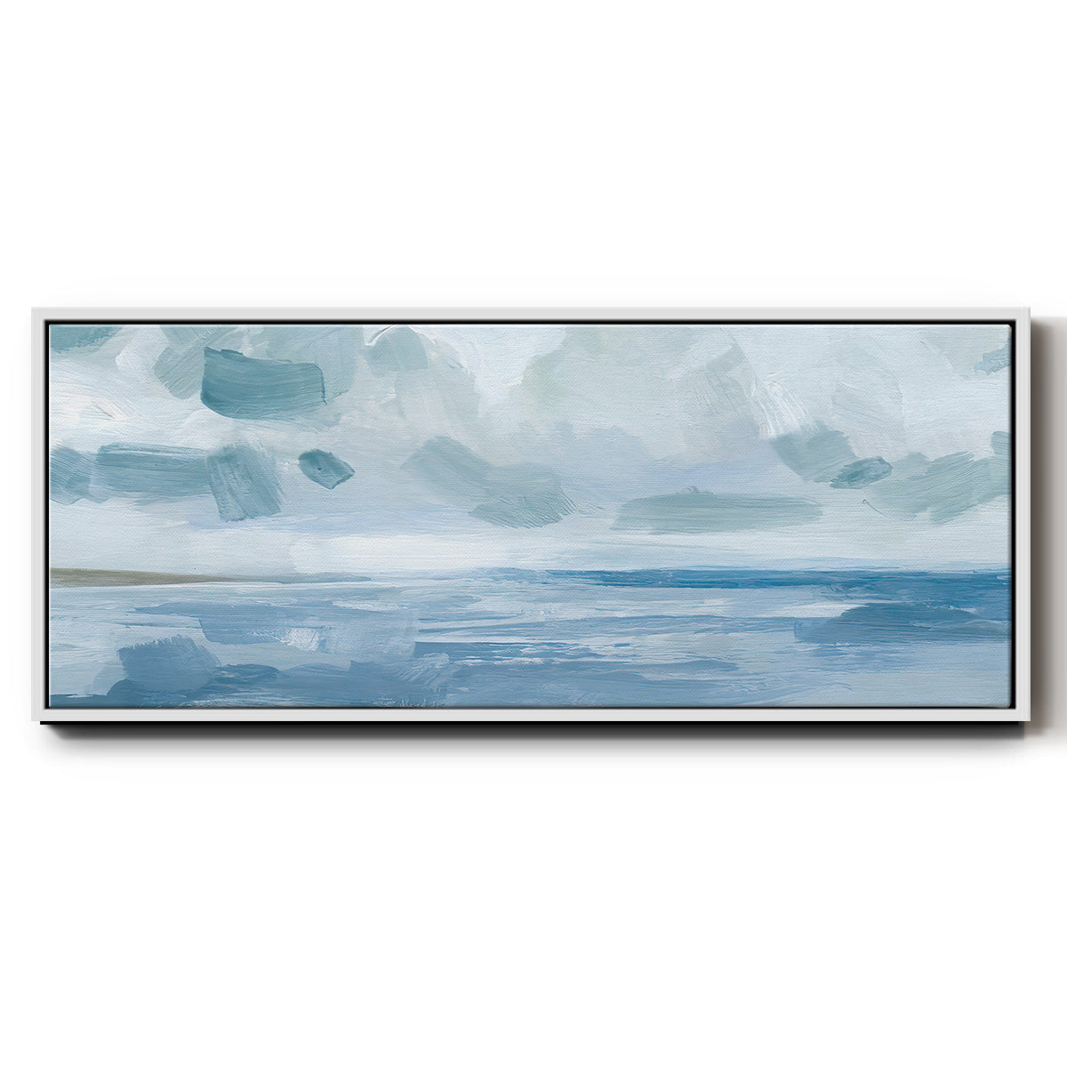 Calm Seascape I - Floater Framed Canvas Print
