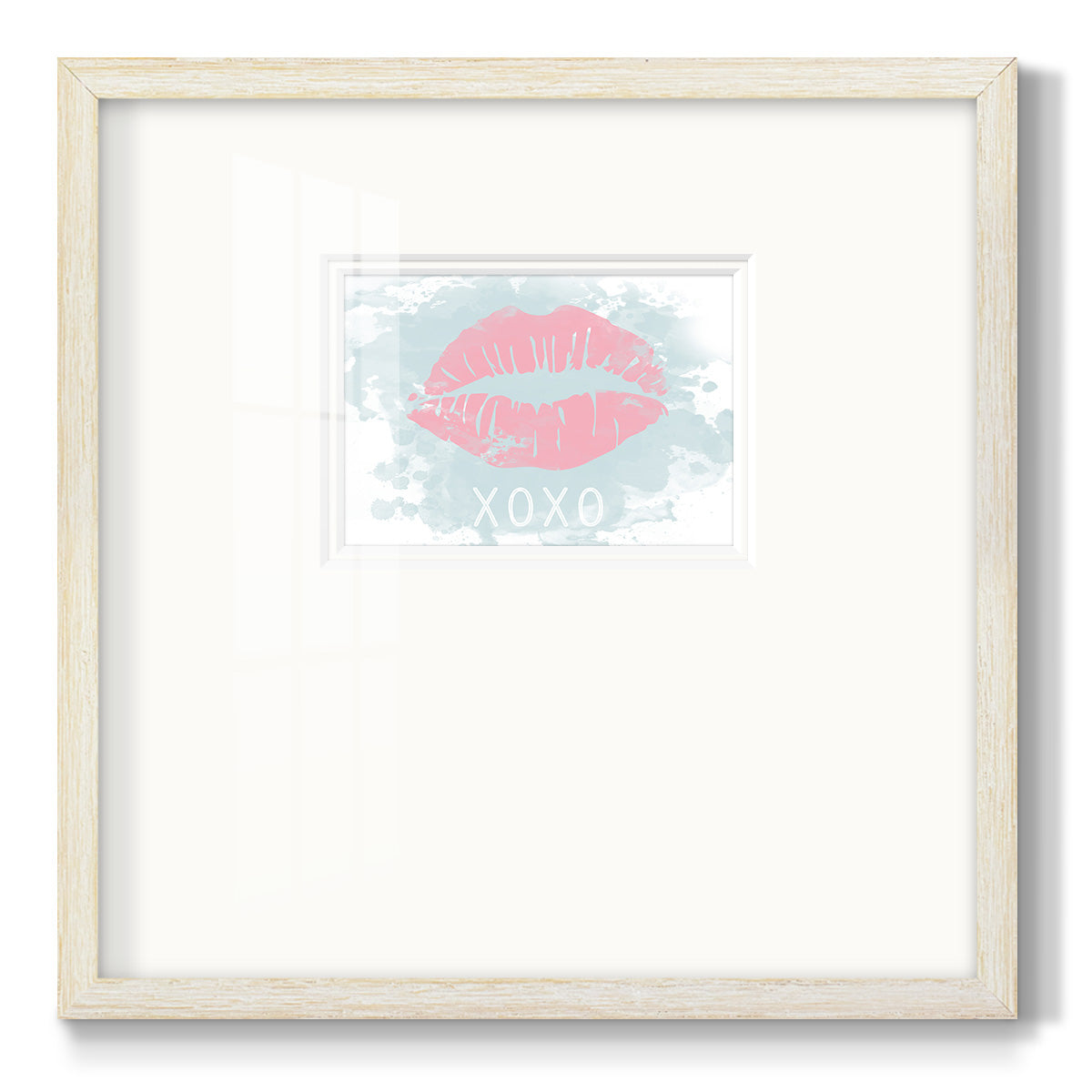 XOXO in Color Premium Framed Print Double Matboard