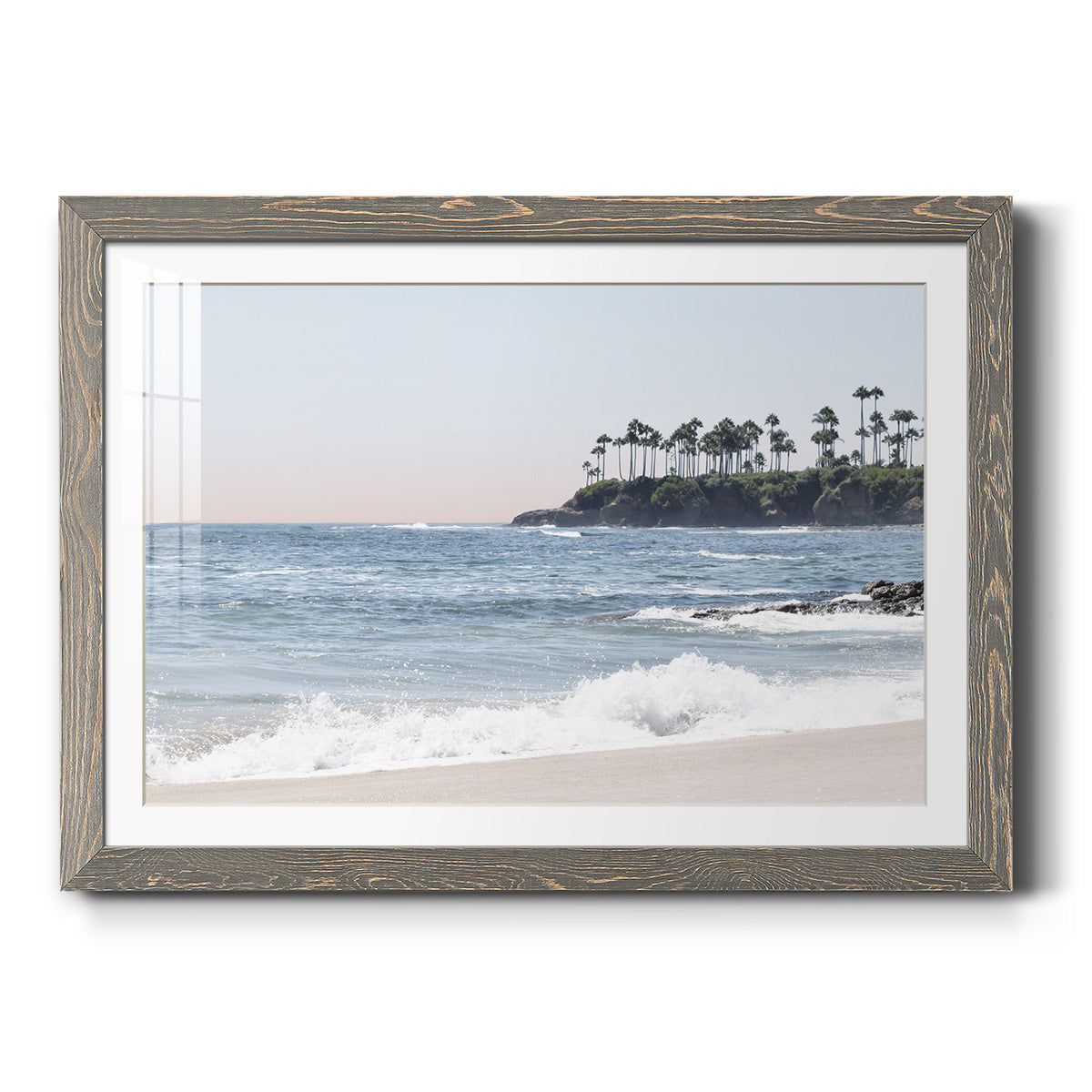 Distant Palms - Barnwood Framed Art Print