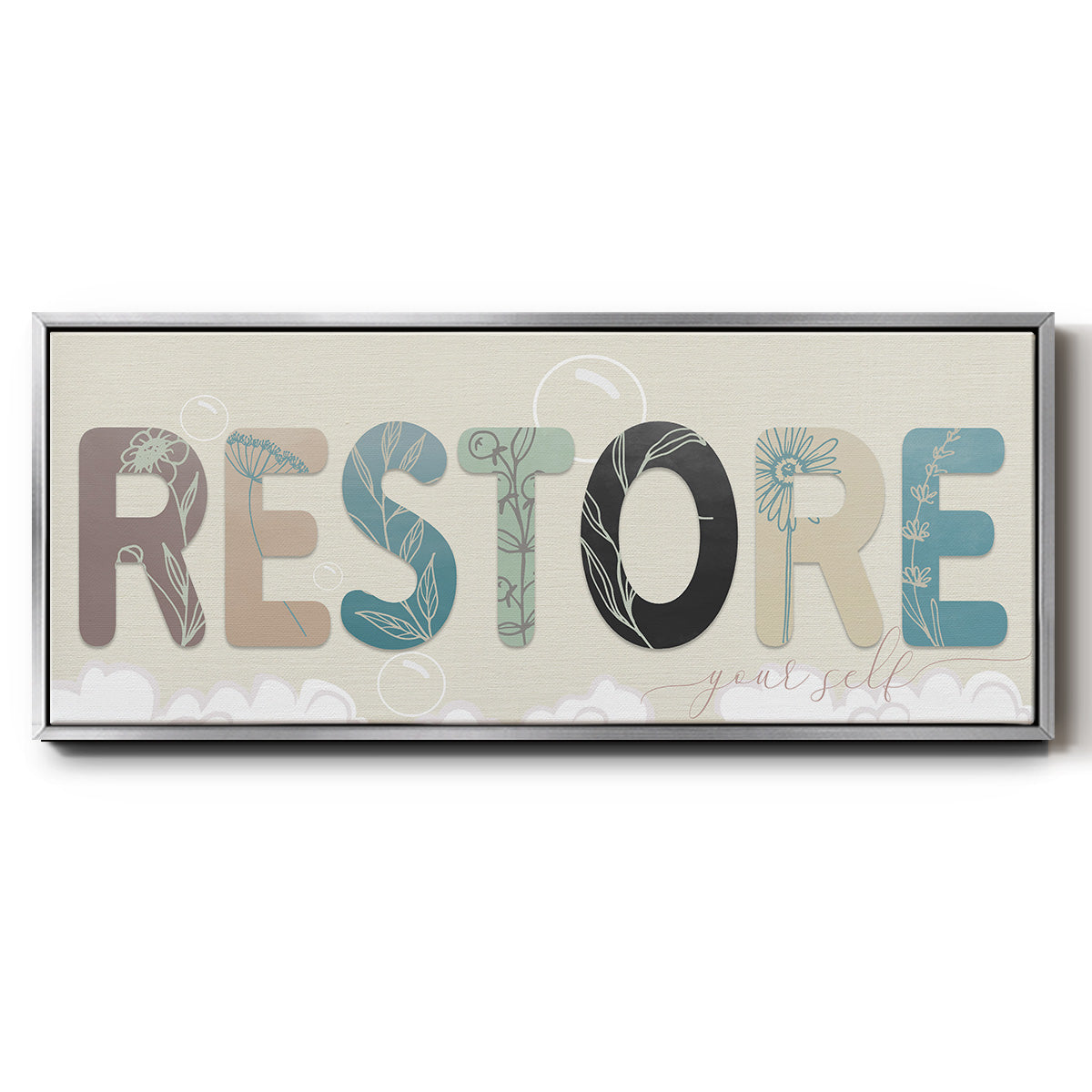 Restore Your Self - Floater Framed Canvas Print