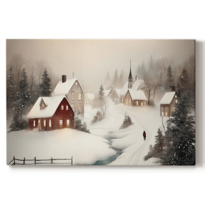 Golden Yule Promise - Canvas Art Print