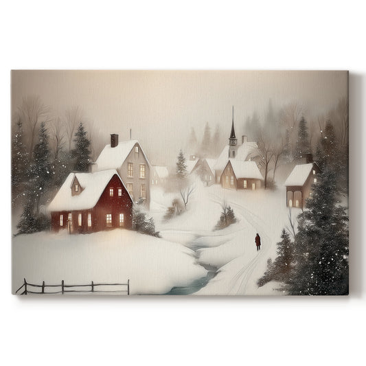 Golden Yule Promise - Canvas Art Print