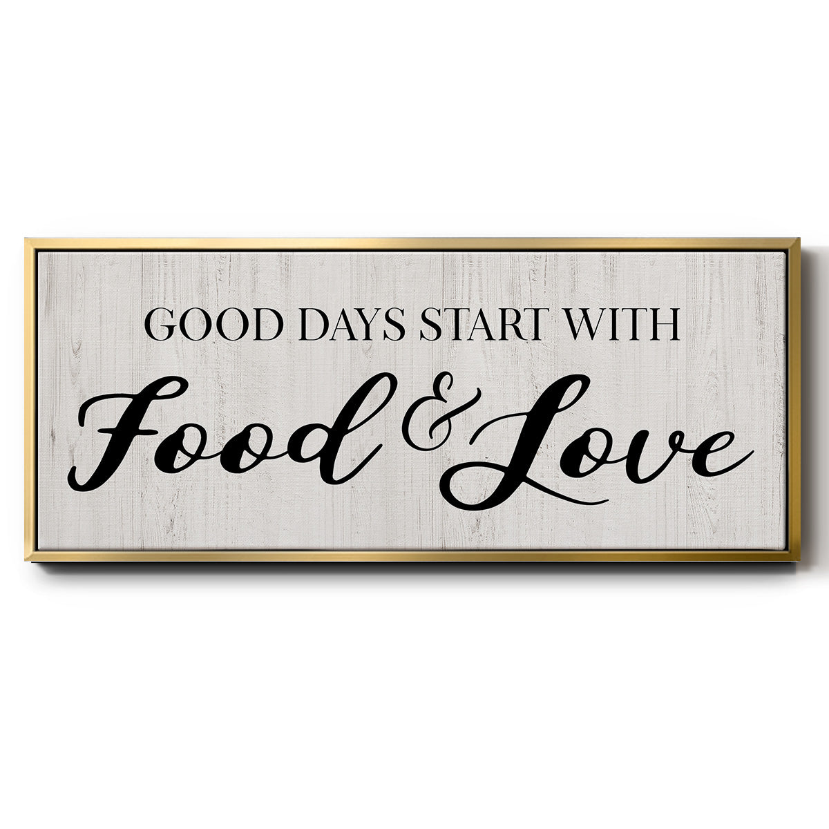 Food and Love - Floater Framed Canvas Print