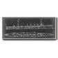 Navy Cruiser Blueprint - Floater Framed Canvas Print