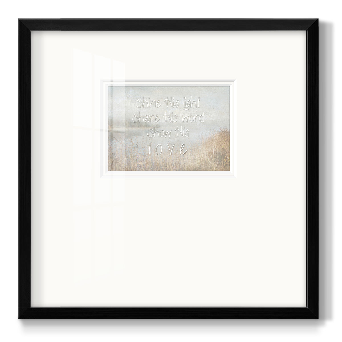 Shine His Light - Double Matboard Framed Print