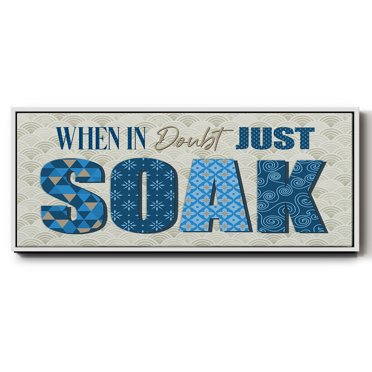When in Doubt - Floater Framed Canvas Print