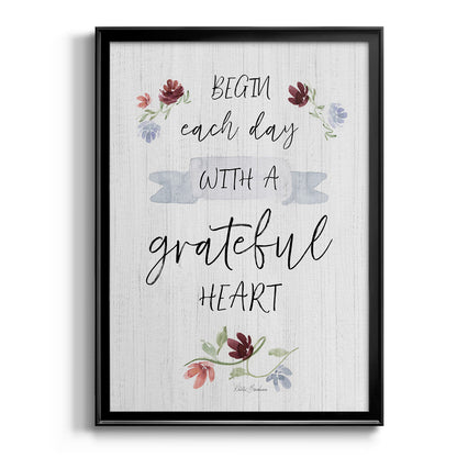 Grateful Heart - Modern Framed Canvas Print
