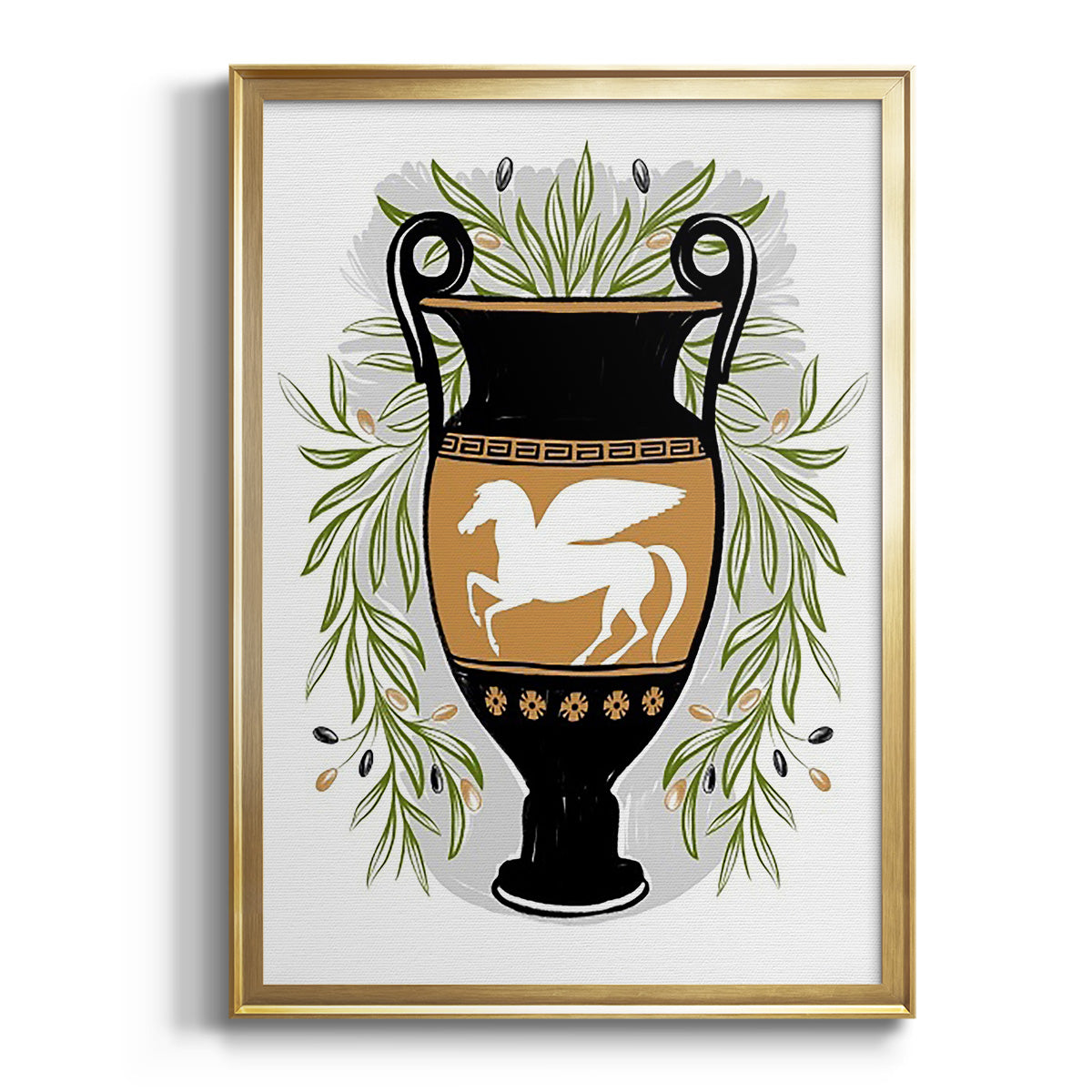 Greek Vases III - Modern Framed Canvas Print