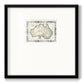 Bordered Map of Australia - Double Matboard Framed Print