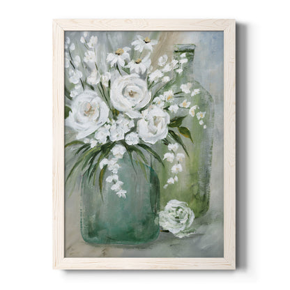 Rosey Afternoon - Barnwood Framed Canvas Print
