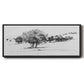 Treeline Sketch I - Floater Framed Canvas Print