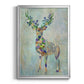 Fantastic Florals Deer, Full - Modern Framed Canvas Print