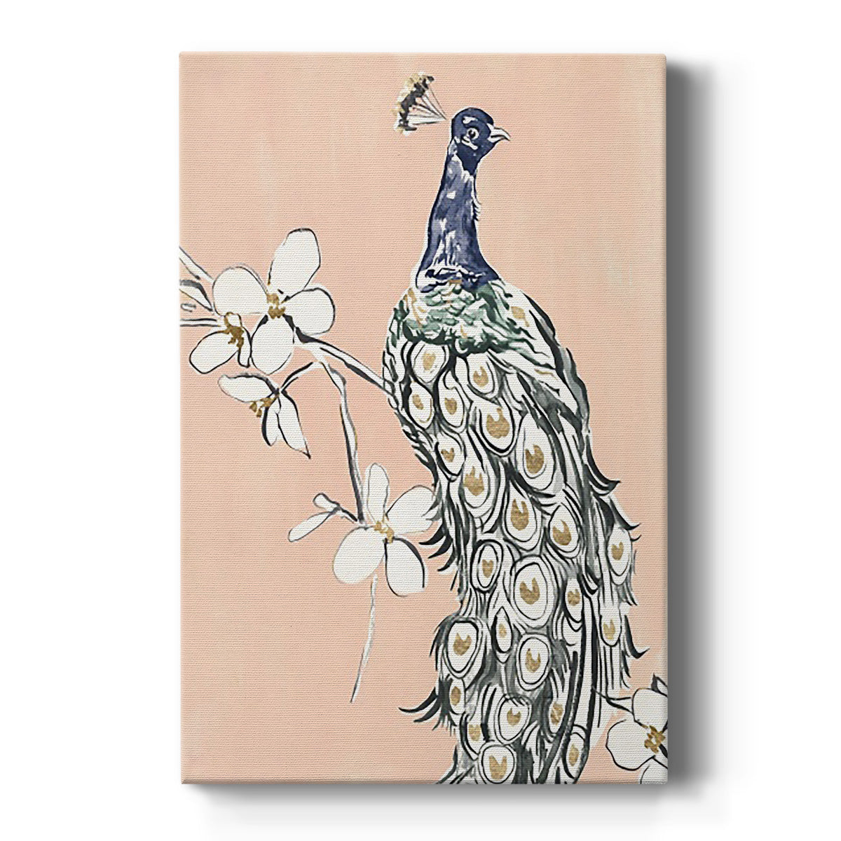 Peacock in Gold III - Canvas Art Print