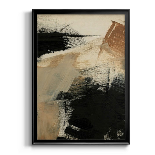 Baked Paintstrokes III - Modern Framed Canvas Print
