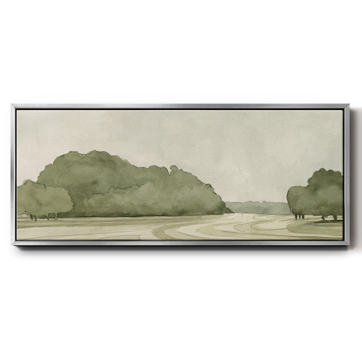 On Course I - Floater Framed Canvas Print