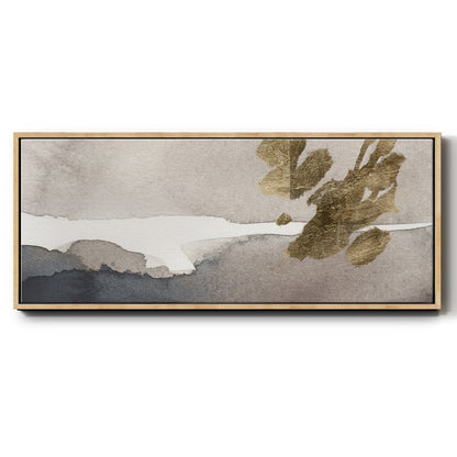 Watercolor with Gold II - Floater Framed Canvas Print