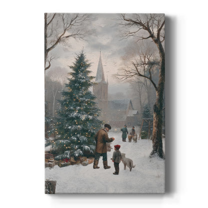 Candle of Pale Winter Promise - Canvas Art Print