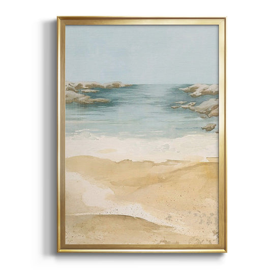 Tranquil Beach II - Modern Framed Canvas Print