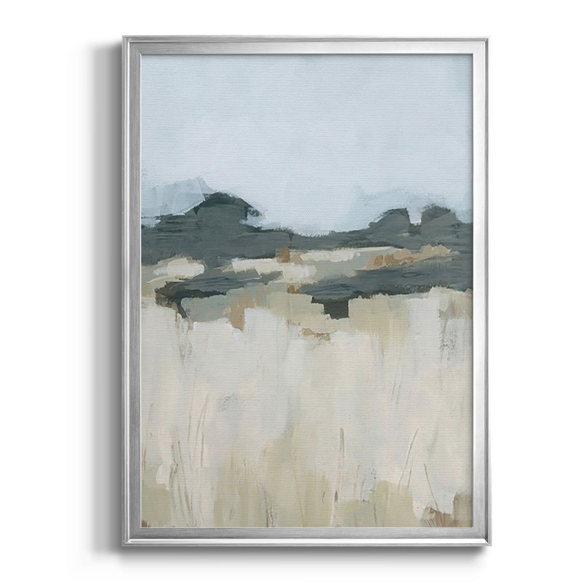 Brushstroke Badlands II - Modern Framed Canvas Print