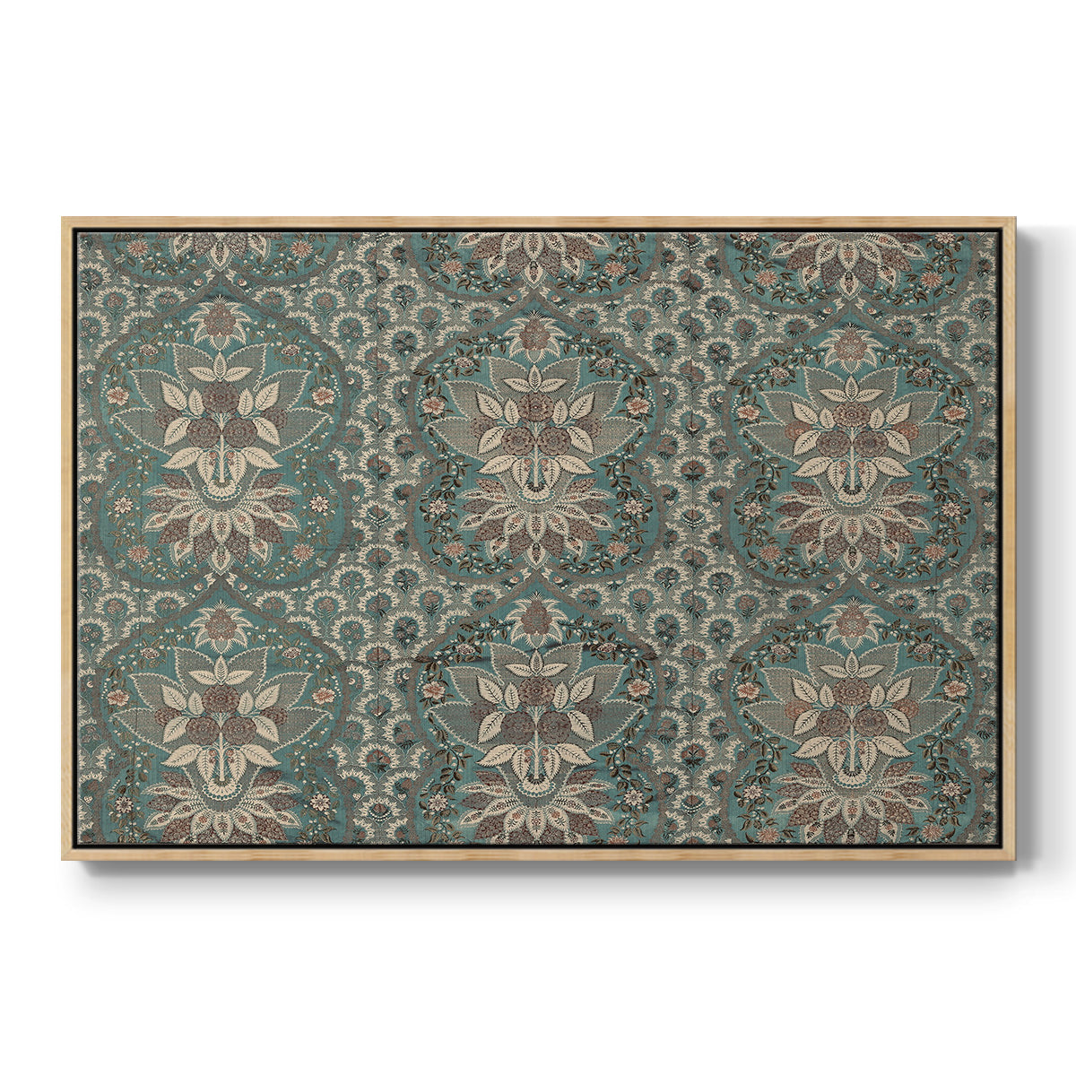 Vintage Abstract Print X - Floater Framed Canvas Print