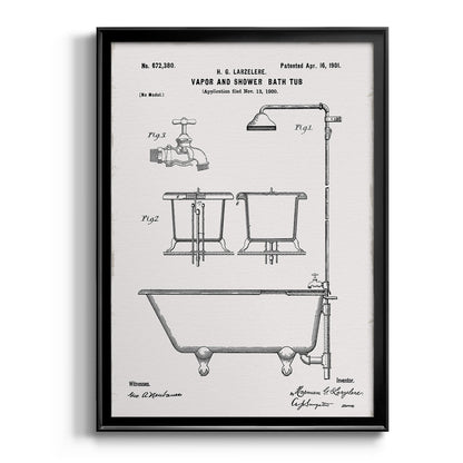 Vintage Bath II - Modern Framed Canvas Print