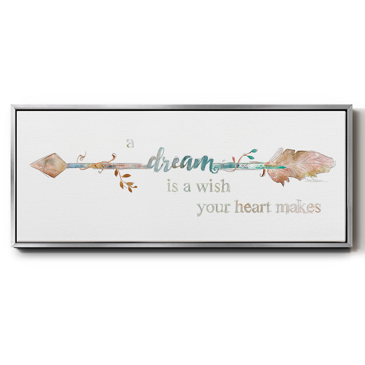 Dream Arrow - Floater Framed Canvas Print