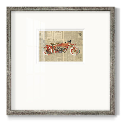 Vintage Red- Premium Framed Print Double Matboard