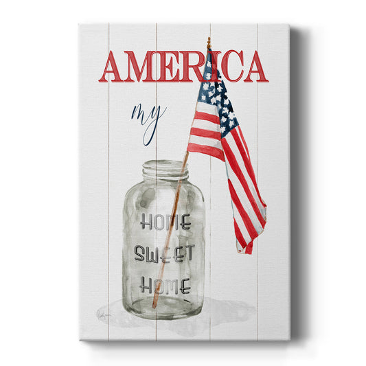 America My Home Sweet Home Premium Gallery Wrapped Canvas - Ready to Hang