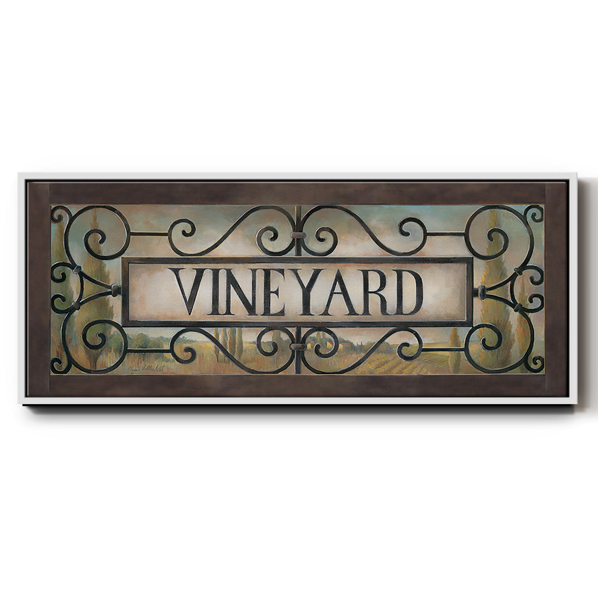 Vineyard - Floater Framed Canvas Print