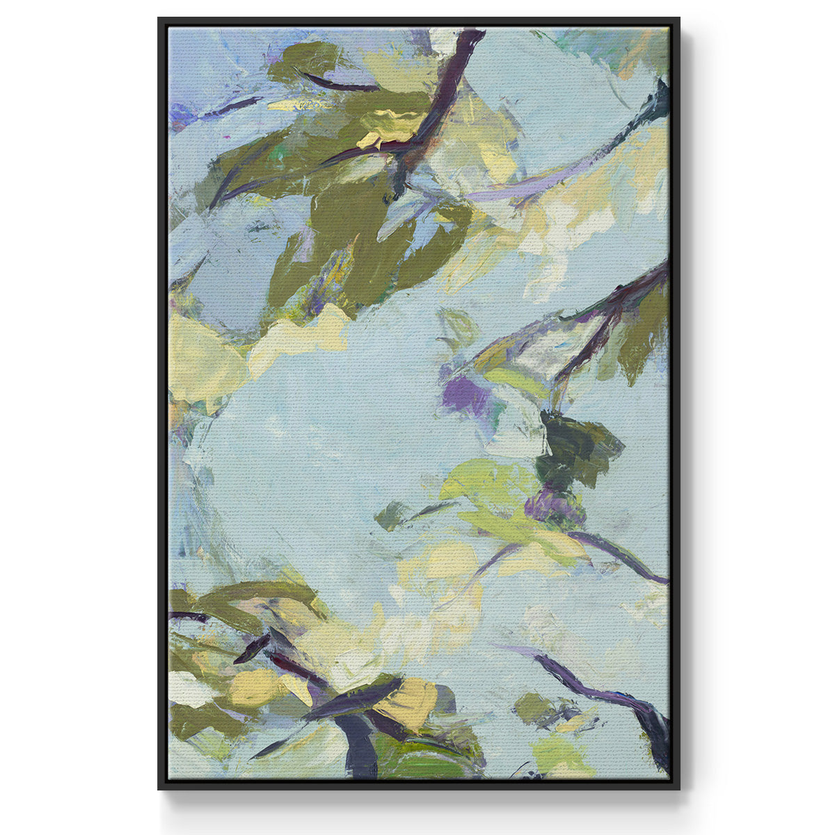 Aqua Sky - Framed Premium Gallery Wrapped Canvas L Frame - Ready to Hang