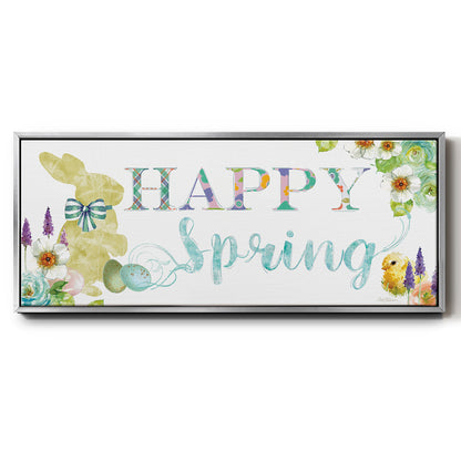 Happy Spring - Floater Framed Canvas Print