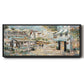Rooftop Café - Floater Framed Canvas Print