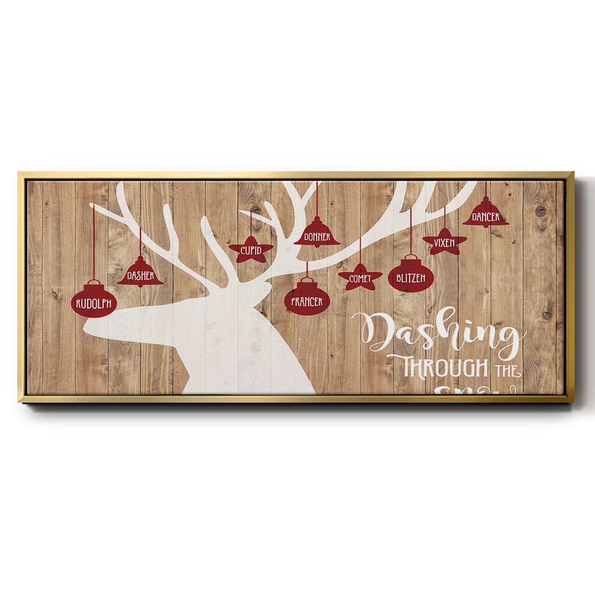Dashing Through The Snow - Floater Framed Canvas Print