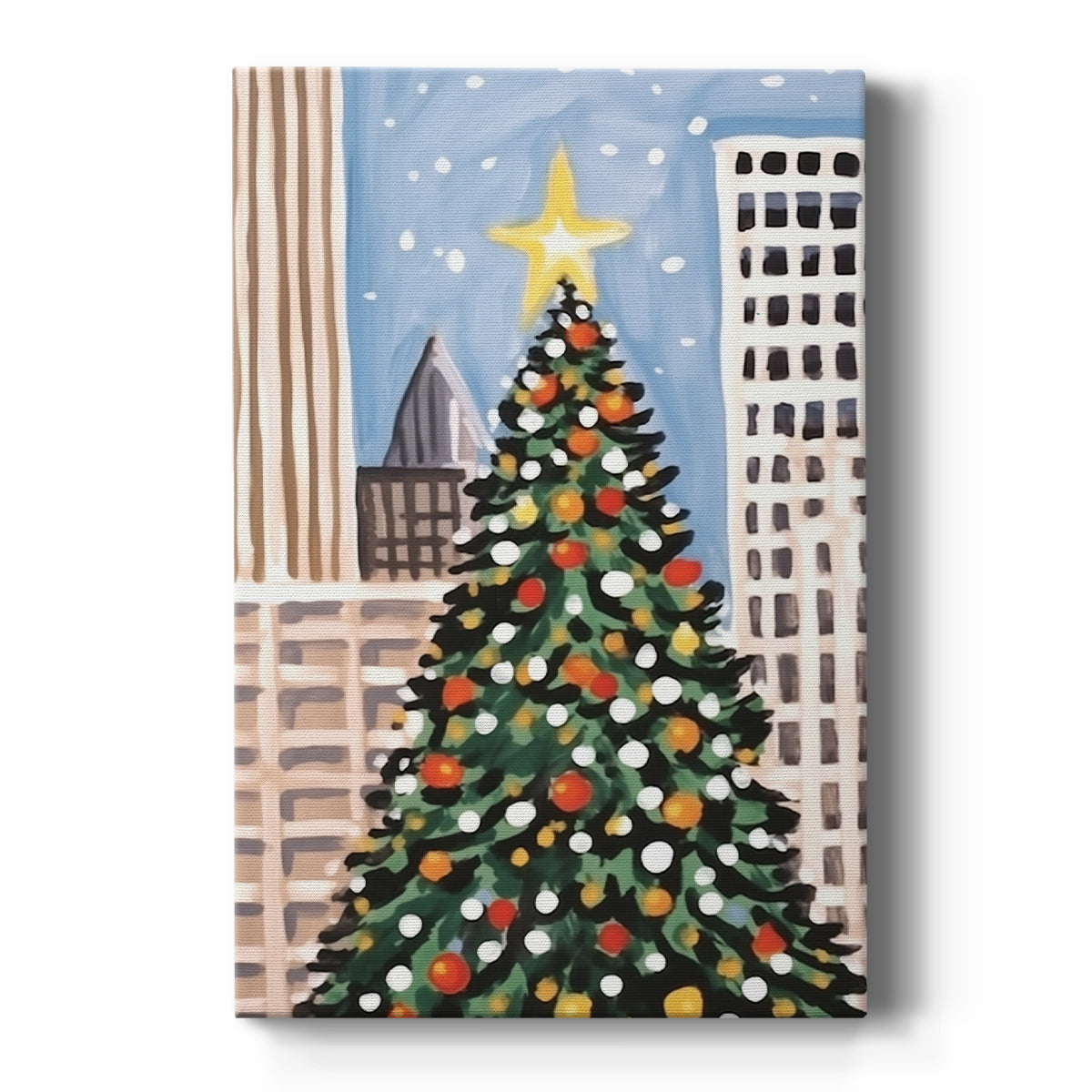 Pearled Midwinter Garland - Canvas Art Print