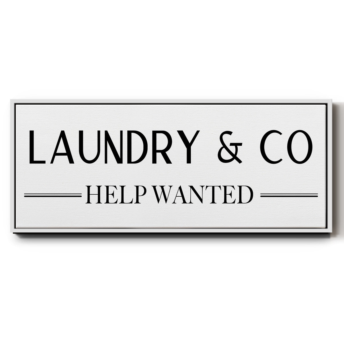 Help Wanted - Floater Framed Canvas Print