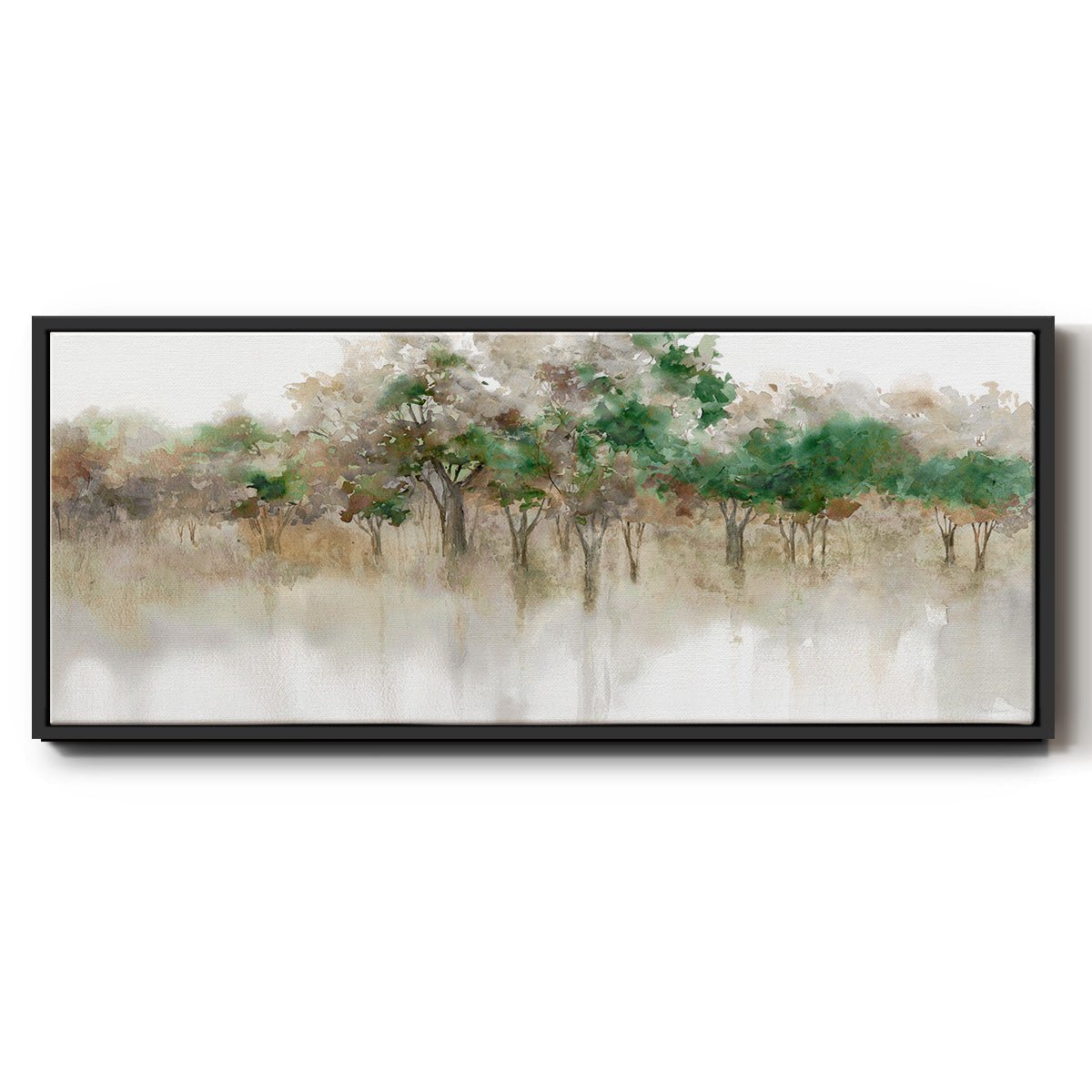Subtle Meadow Reflections - Floater Framed Canvas Print