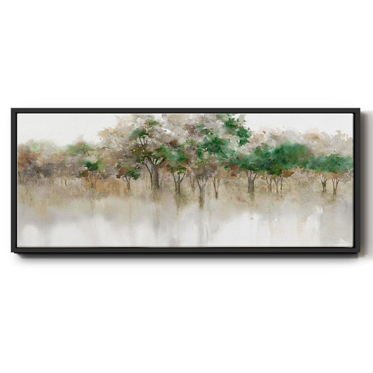 Subtle Meadow Reflections - Floater Framed Canvas Print