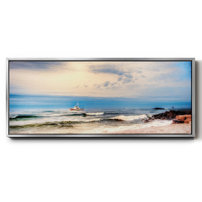Heading to Sea - Floater Framed Canvas Print
